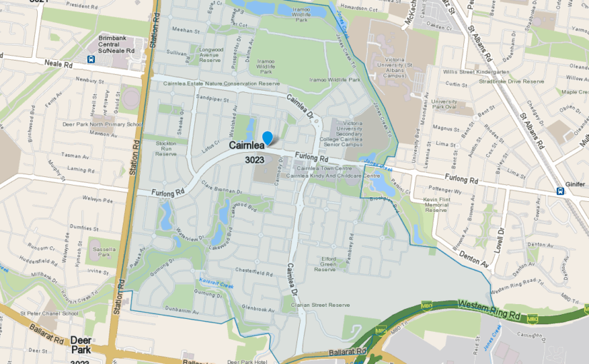 Map of Cairnlea, Victoria – service area covered by JM & Sons Piano Movers, expert piano relocation specialists in Melbourne