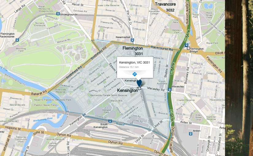 Map of Kensington, Melbourne – service area covered by JM & Sons Piano Movers, specialists in grand and upright piano relocations