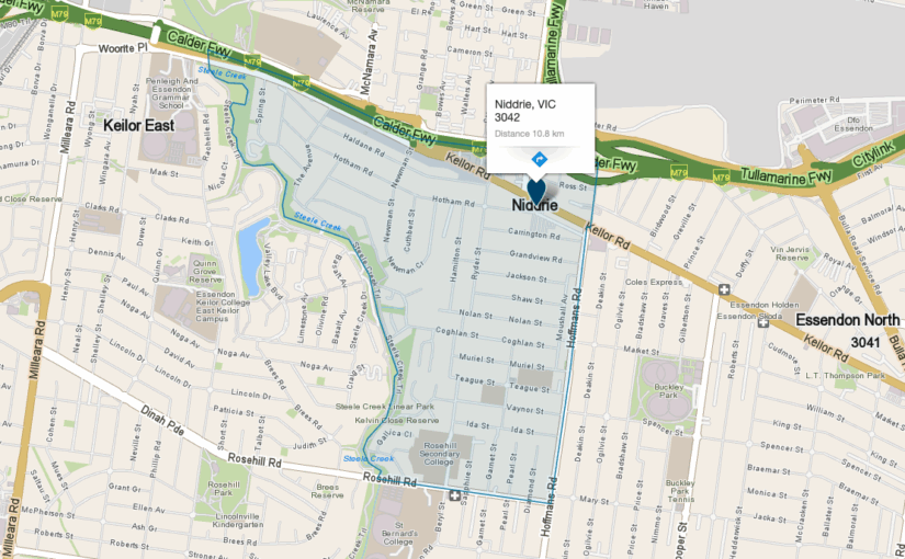 “Niddrie VIC service area map covered by JM & Sons Piano Movers, expert piano relocation team in Melbourne”