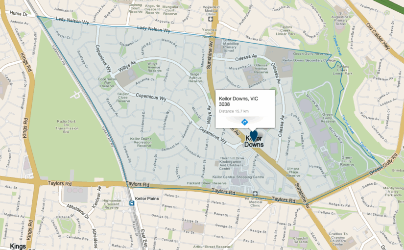 Keilor Downs VIC suburb map with JM & Sons Piano Movers service coverage — expert upright and grand piano removals in Melbourne’s western suburbs