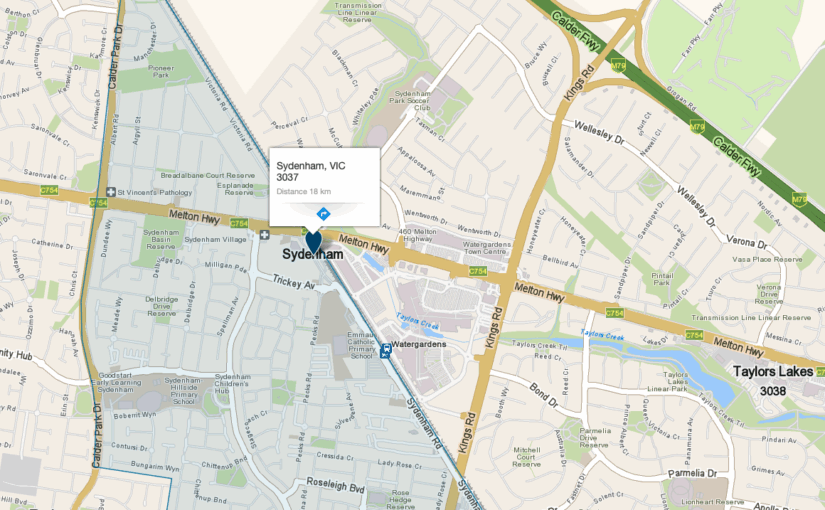 “Sydenham VIC service area map covered by JM & Sons Piano Movers, professional upright and grand piano removal specialists in Melbourne’s west”