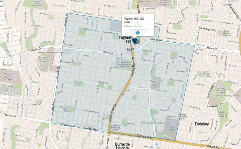 Taylors Hill VIC service area map — covered by JM & Sons Piano Movers, expert upright and grand piano removalists in Melbourne’s west