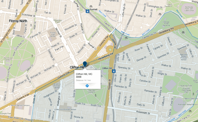 “Clifton Hill VIC service area map covered by JM & Sons Piano Movers, expert upright and grand piano relocation specialists in Melbourne’s inner north”