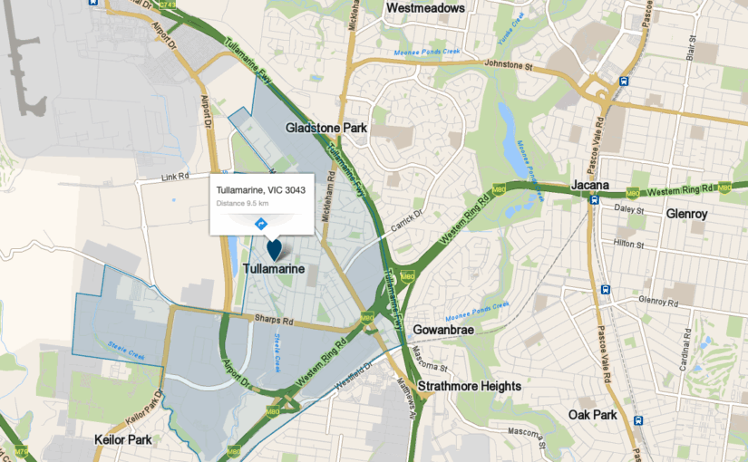 “Tullamarine VIC service area map covered by JM & Sons Piano Movers, trusted upright and grand piano removal experts in Melbourne’s north-west”