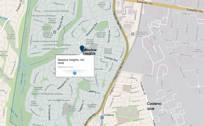 “Meadow Heights VIC service area map covered by JM & Sons Piano Movers, professional upright and grand piano relocations in Melbourne’s north”
