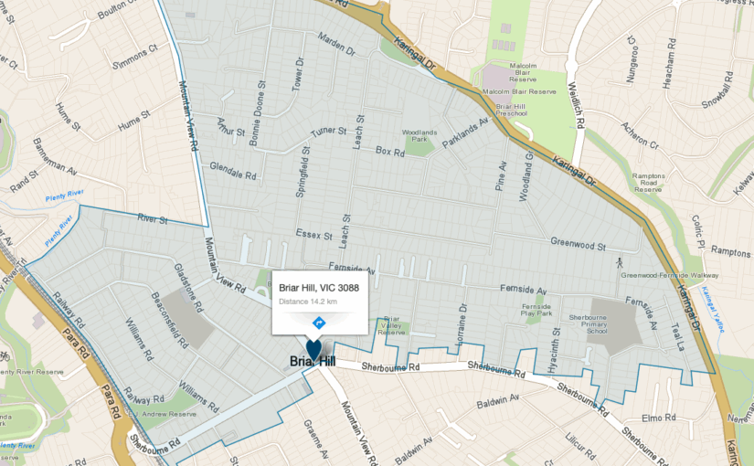 “Briar Hill VIC service area map covered by JM & Sons Piano Movers, professional upright and grand piano relocations in Melbourne’s north-east”