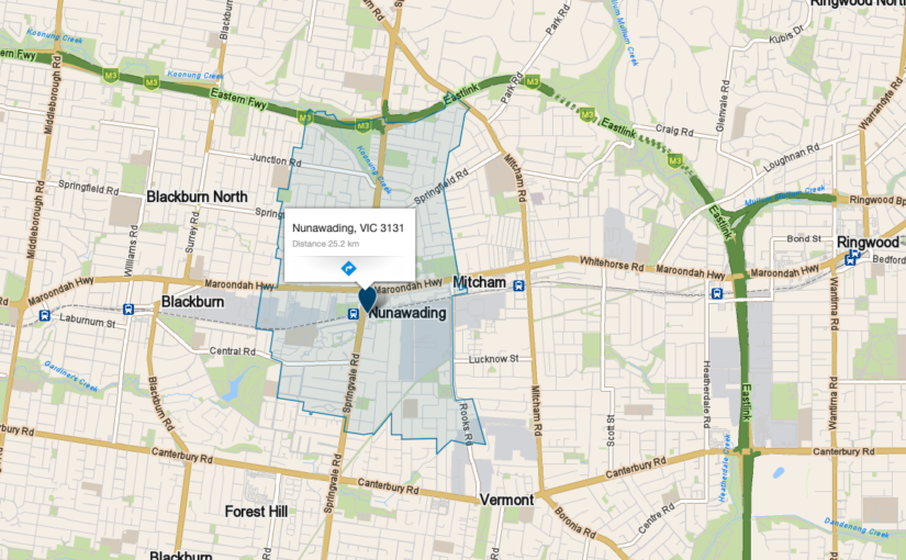 “Nunawading VIC service area map covered by JM & Sons Piano Movers, expert upright and grand piano relocations in Melbourne’s east”
