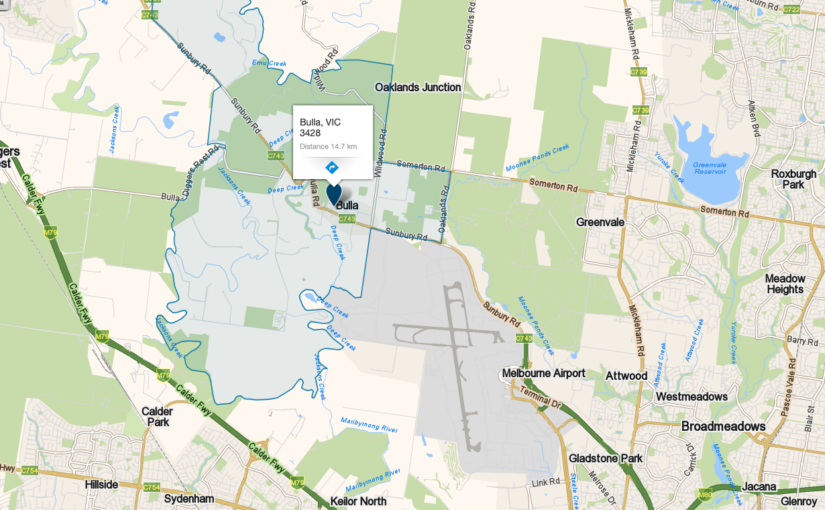 “Bulla VIC service area map covered by JM & SONS Piano Movers, specialist rural upright and grand piano relocations in regional Victoria” 