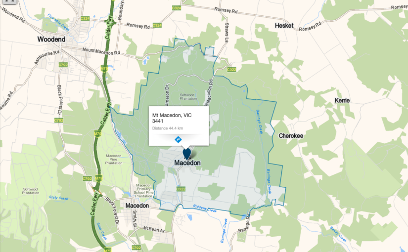 “Mount Macedon VIC service area map covered by JM & SONS Piano Movers, specialist rural upright and grand piano relocations in regional Victoria”